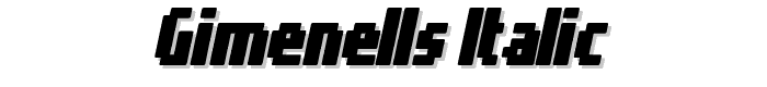 Gimenells Italic font